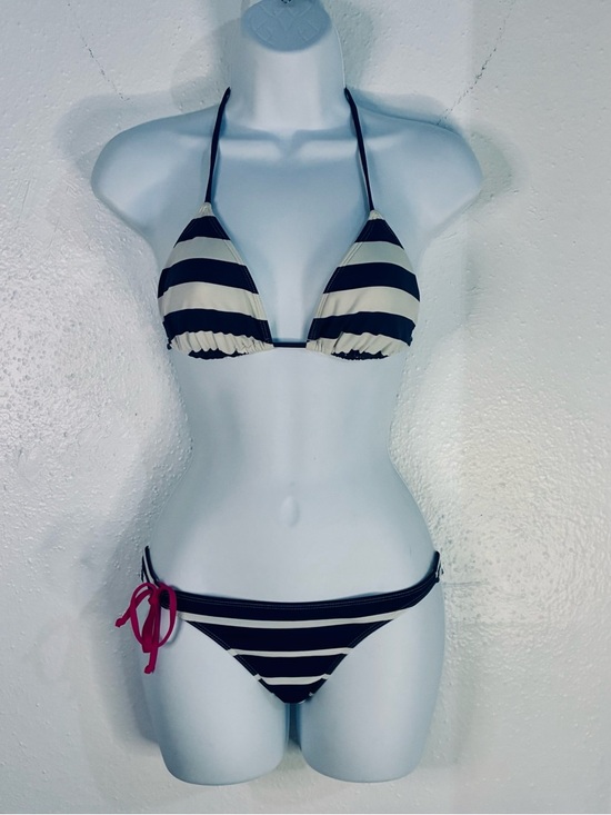Hollister Other - Hollister Navy Blue and White Striped Triangle Bikini Sz.S